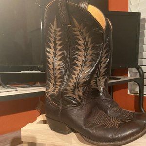 Tony Lama Size 7 M Brown Cowboy Boots